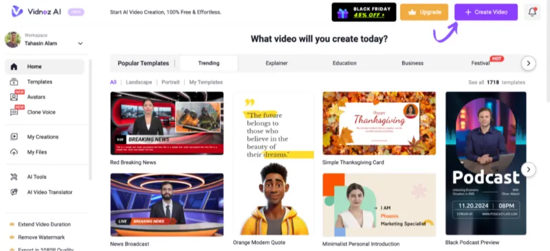 Runway AI Review: Vidnoz AI